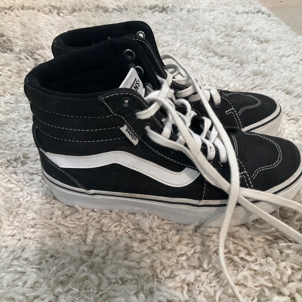 VANS Women’s Filmore High-Top Platform Canvas Black/White Shoes Size 7 - Picture 8 of 8